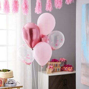 Pink party supplies for Mother's Day celebration